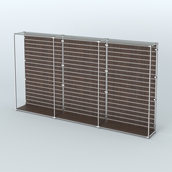 Торговая система ХРОМ (задняя стенка - Экономпанель) №3, Дуб Венге