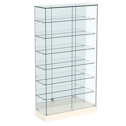 Витрина Хит продаж №11 (закрытая, задняя стенка - зеркало), Крем Вайс