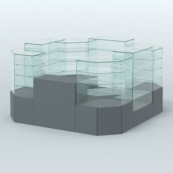 Павильон ИСТРА в центр зала №5 (открытый) (6, 05 кв.м), Темно-Серый