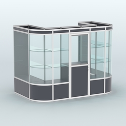 Павильон из профиля пристенный №4а (4,05 кв. м), Антрацит