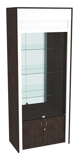 Торговая витрина с рольставнями ЭК-1-3, Дуб Венге