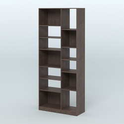 Стеллаж из ДСП серии ЛОФТ №9-2 с полками ДСП, Дуб Венге