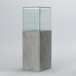 Витрина для музеев "Коллекция" №10-П с подсветкой, Бетон Чикаго светло-серый F186 ST9