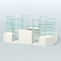 Павильон ИСТРА в центр зала №9 (открытый) (6, 8 кв.м), Белый