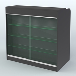 Ресепшен-Лайт №1 (Фасадная стенка - ЛДСП), Черный