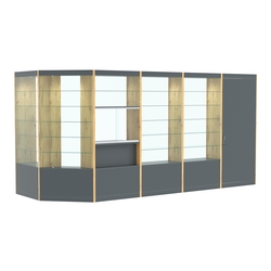 Павильон №9 из ДСП (6, 58 кв. м), Дуб Золотистый и Темно-Серый