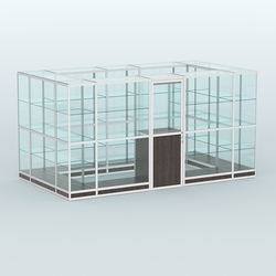 Павильон из профиля островной №2г, Дуб Венге