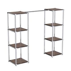 Вешало для одежды низкое с квадратными столбиками Мега №3-3, Орех