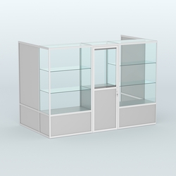 Павильон из профиля пристенный №1б (4,05 кв. м), Серый