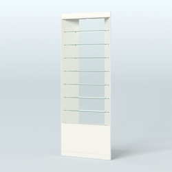 Высокая витрина серии Эконом №305 внешний угол (без дверей), Белый