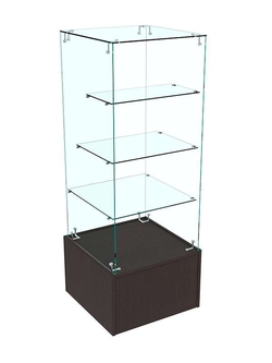 Прилавок со стеклянным каркасом Истра №32 (открытый), Дуб Венге