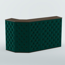 Ресепшен БАРОН №5 (карета золото), Дуб Венге  + Велюр Tiffany 10 Dk. Green