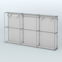 Торговая система ХРОМ (задняя стенка - ДСП) 3600 мм с поручнями №3, Серый