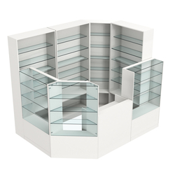 Торговый угловой островок ГРАЦИЯ №2 (открытый) (4.44 кв.м), Белый