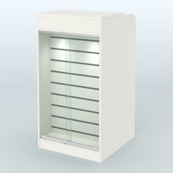 Ресепшен-Лайт №9 (600 мм) (Фасадная стенка - Экономпанель), Белый