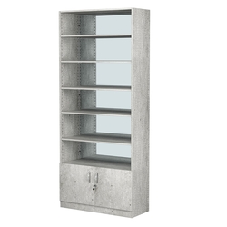 Стеллаж из ДСП с 5-ю полками 400x900 мм серии LEVEL-5 №14-2 (З/C - ЗЕРКАЛО), Метрополитан Грей