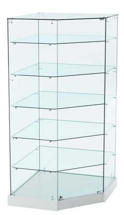 Витрина Хит продаж №515 (угловая пятигранная, закрытая, З/C - стекло), Серый