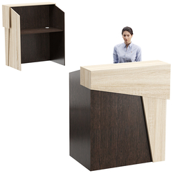 Стойка ресепшен АРТ №2, Дуб Венге и Дуб Сонома