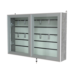 Витрина настенная №3-1Б широкая серии Collecto, Бетон Чикаго светло-серый F186 ST9