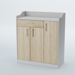 Стойка официанта "Бармен" №7, Белый + Дуб Сонома