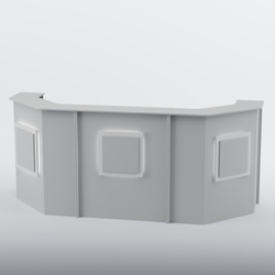 Ресепшен со скошенными углами КВАДРАТ №5, Серый