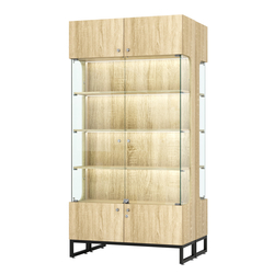 Витрина Монти №5-П двусторонняя, Дуб Сонома