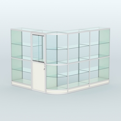 Павильон из профиля угловой №2г (5,5 кв.м), Белый