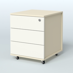 Тумба мобильная Киви, цвет белый, Крем Вайс + Белый