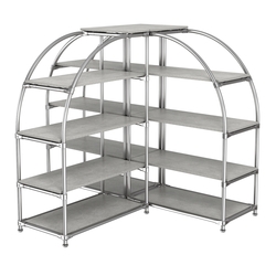 Комбинация стендов TD-06 №2-4 (с полками ДСП 16мм), Метрополитан Грей