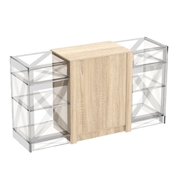 Прилавок из ДСП Модерн №1-КР-900 центральный, Дуб сонома