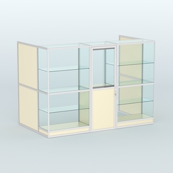 Павильон из профиля пристенный №1г (4,05 кв. м), Крем Вайс