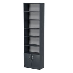 Стеллаж из ДСП с 5-ю полками 300x600 мм серии LEVEL-5 №5 (З/C - ДВП), Антрацит