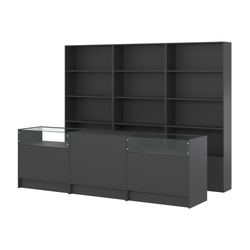 Комплект стеллажей ЭК-03 и прилавков ЭК-2, Черный