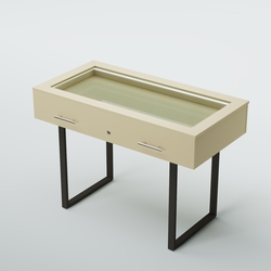 Витрина для музеев "Коллекция" №20-П с подсветкой (под нумизматику), Крем Вайс