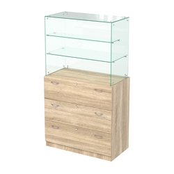 Открытый прилавок с выдвижными ящиками Селена-2, Дуб сонома