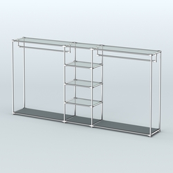 Островная торговая система ХРОМ 3600 мм с поручнями №12, Темно-Серый