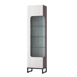 Витрина Монти №3-С правая, Ясень Анкор темный + Ясень Анкор светлый