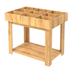 Корзина для распродаж из ДСП на 9 ячеек, Дуб Золотистый