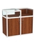 Прилавок под кассу из профиля №2  (закрытый) Орех