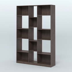 Стеллаж из ДСП серии ЛОФТ №14-1, Дуб Венге