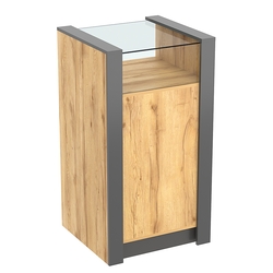 Прилавок из ДСП Модерн №2-600 узкий, Дуб Золотистый и Темно-Серый