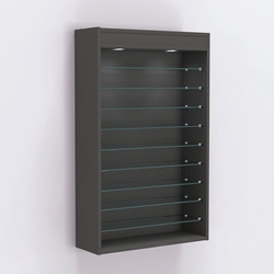 Витрина настенная №202-7Г открытая с фризом, Черный