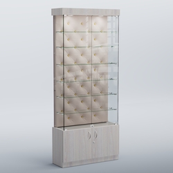 Высокая стеклянная витрина КАПИТОНЕ №31, Ясень светлый+01 C