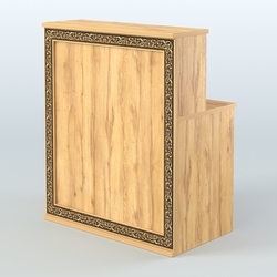 Ресепшен прямоугольный серии БАРОККО №1, Дуб Золотистый