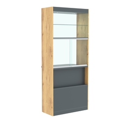 Витрина-прилавок, Темно-серый и Дуб Золотистый