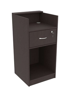 Прилавок Истра под кассу №2 с одним выдвижным ящиком , Дуб Венге