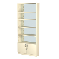 Стеллаж из ДСП с 4-мя полками 250x900 мм серии LEVEL-4 №11-2 (З/C - ЗЕРКАЛО), Крем Вайс