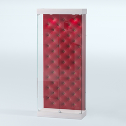 Витрина под знамя №1Б-900 (задняя стенка бархат каретка), Ясень Анкор светлый