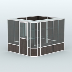 Павильон из профиля угловой №6б (5,5 кв.м), Дуб Венге