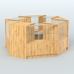 Торговый островок в стиле ЛОФТ восьмиугольный №5 (5,38 кв.м), Дуб Золотистый